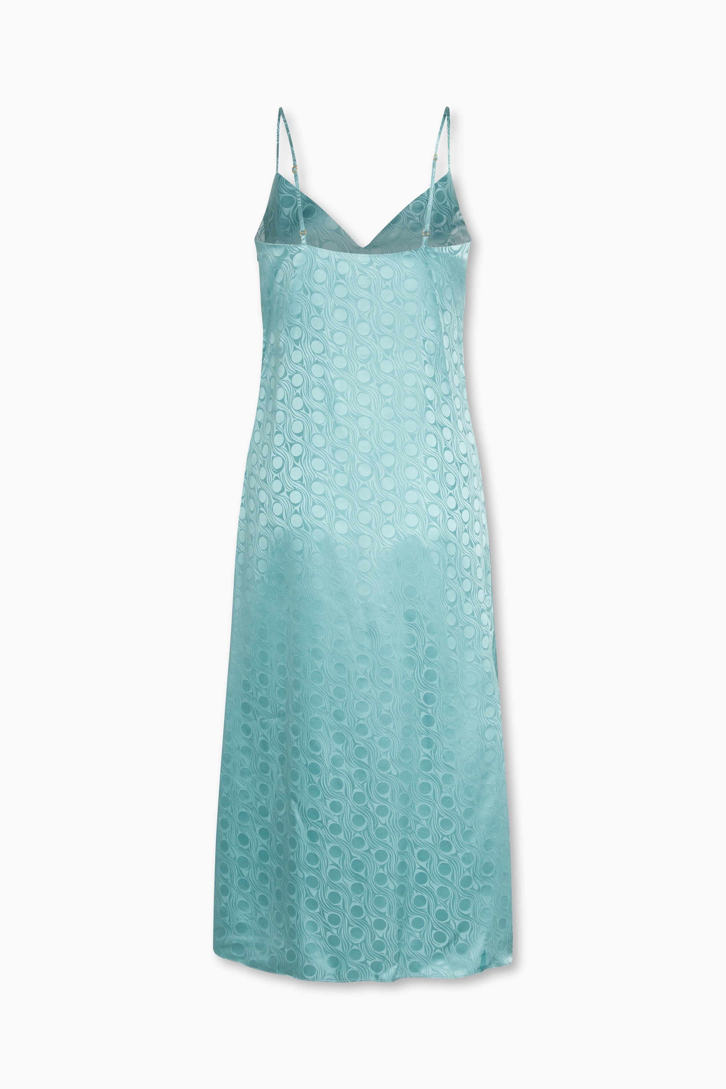 Tracy James Collection Byrdie Dress Sky Blue Silk Crepe De Chine