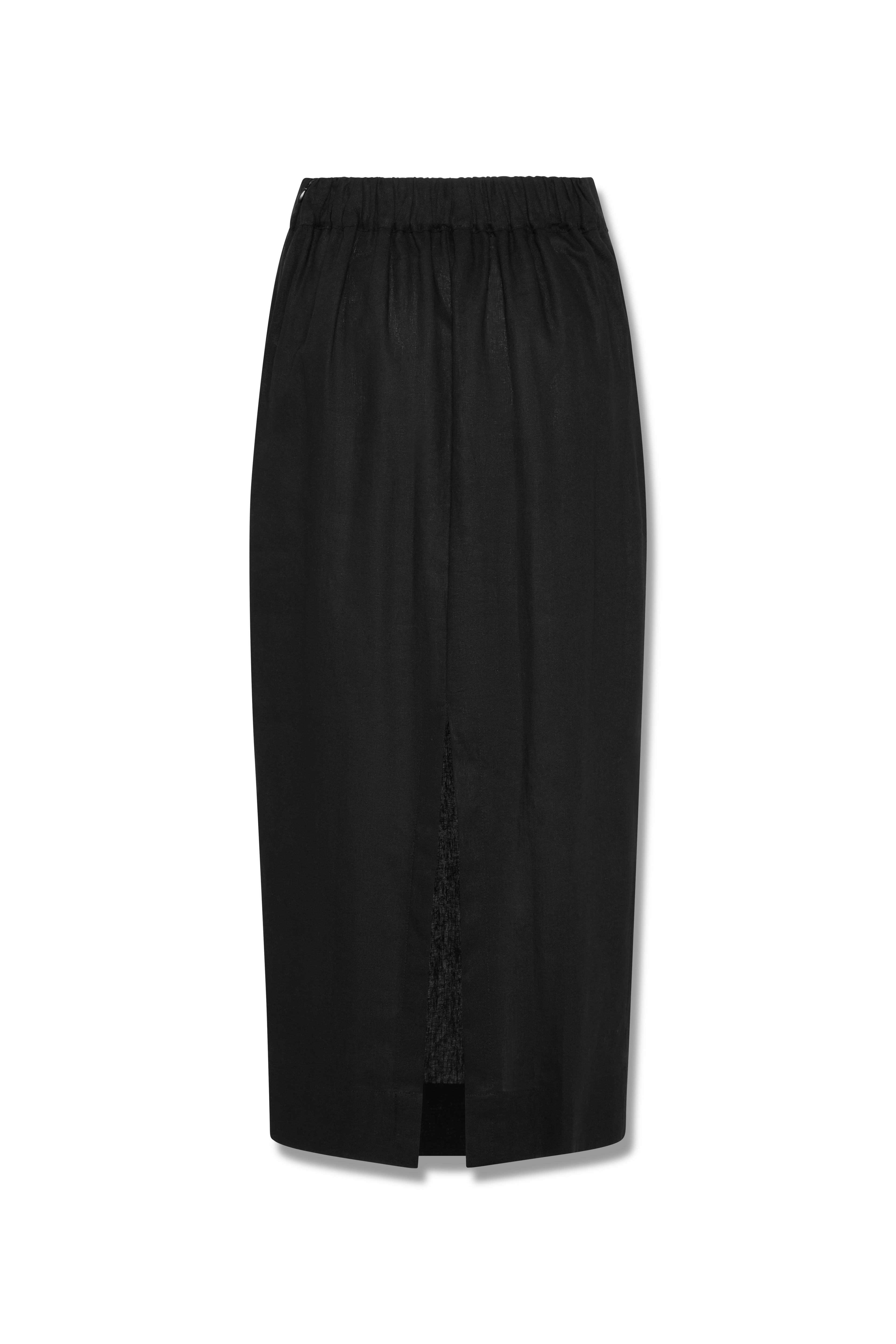 Betsy Skirt Linen Rayon Black Back