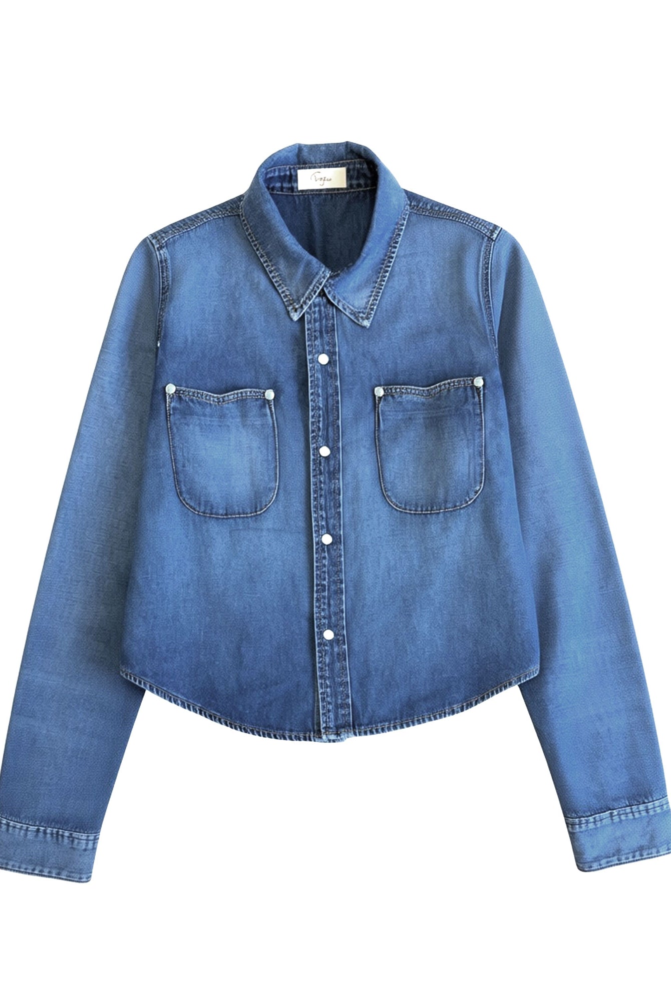 Sunday Denim Shirtigan with Pearl snap buttons (Medium Rinse)