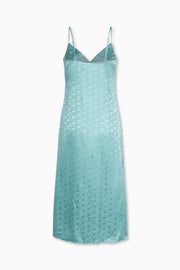 Tracy James Collection Byrdie Dress Sky Blue Silk Crepe De Chine