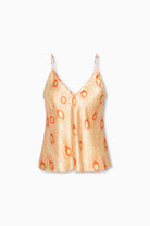 Jess Cami Yellow Peacock Stretch Silk Charmeuse