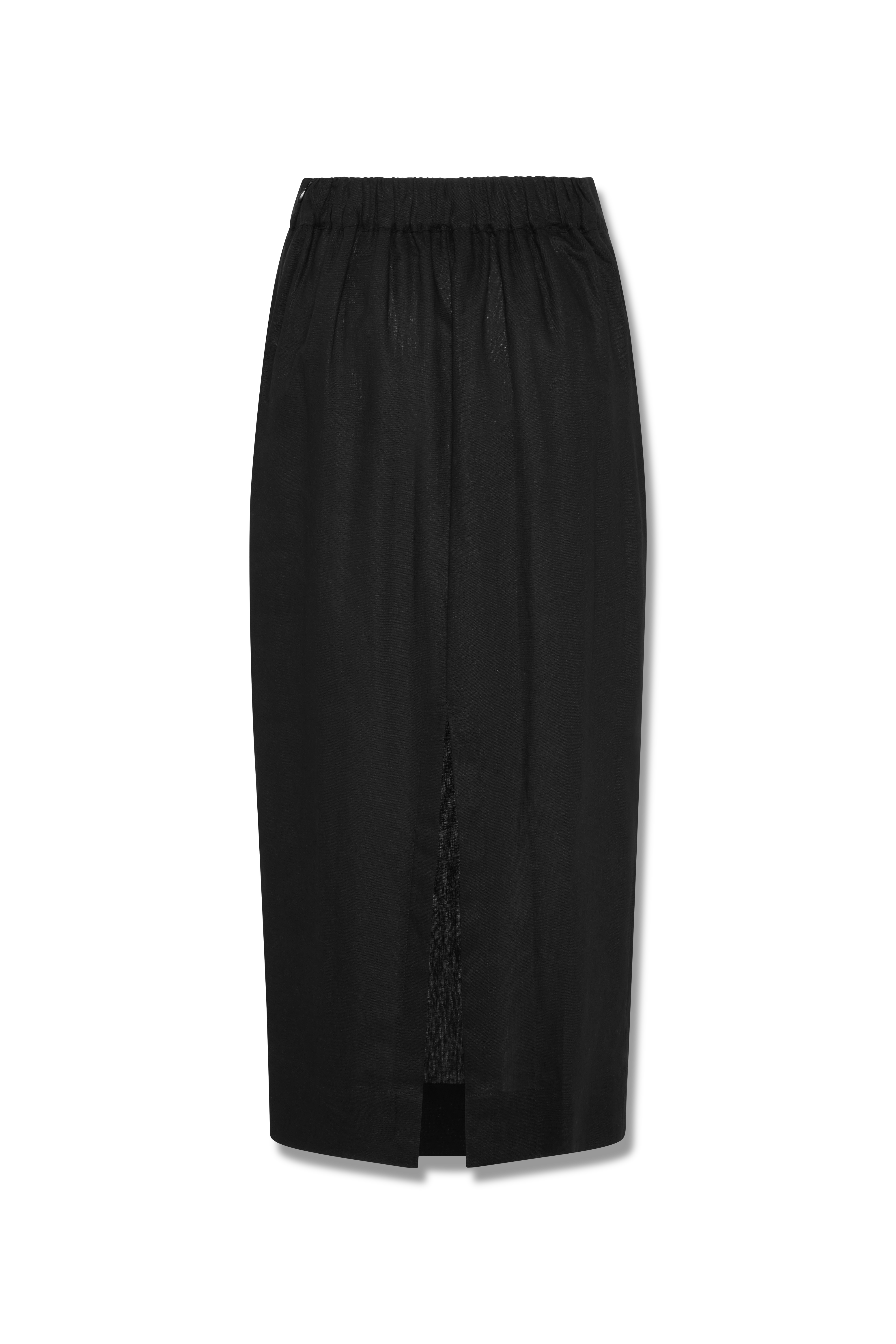 Betsy Skirt Linen Rayon Black Back