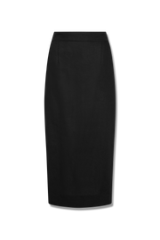 Betsy Skirt Linen Rayon Black Front