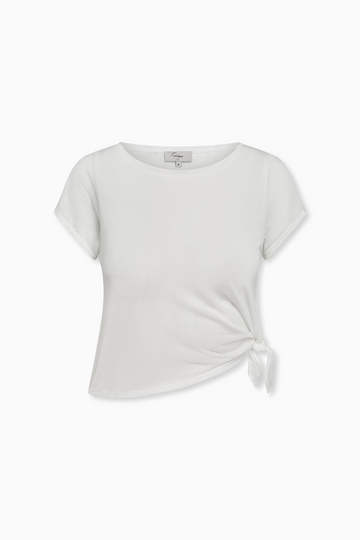 Uniform Tee Short Sleeve Scoop Neck Tee with side tie 100% cotton