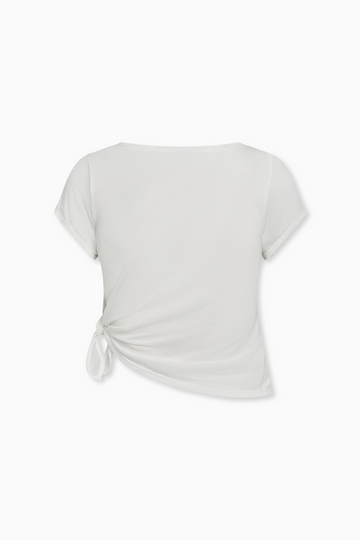 Uniform Tee Short Sleeve Scoop Neck Tee with side tie 100% cotton