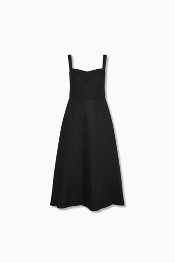 Storie Dress Linen Black