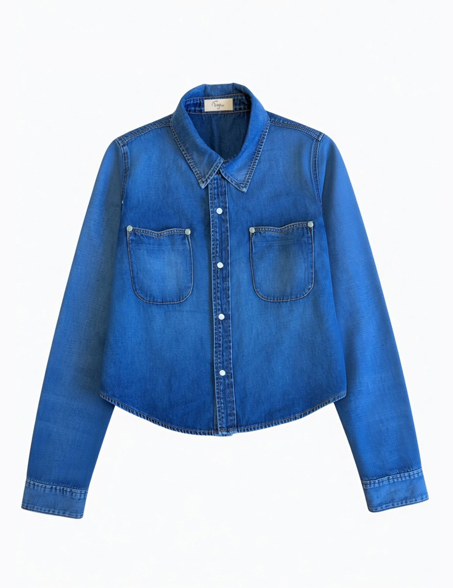 Sunday Denim Shirtigan with Pearl snap buttons (Medium Rinse)
