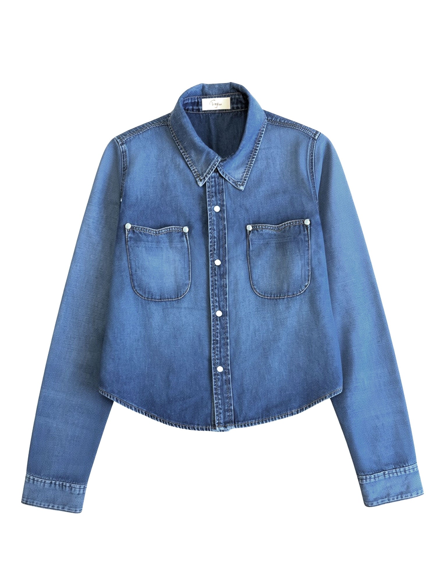 Sunday Denim Shirtigan with Pearl snap buttons (Medium Rinse)